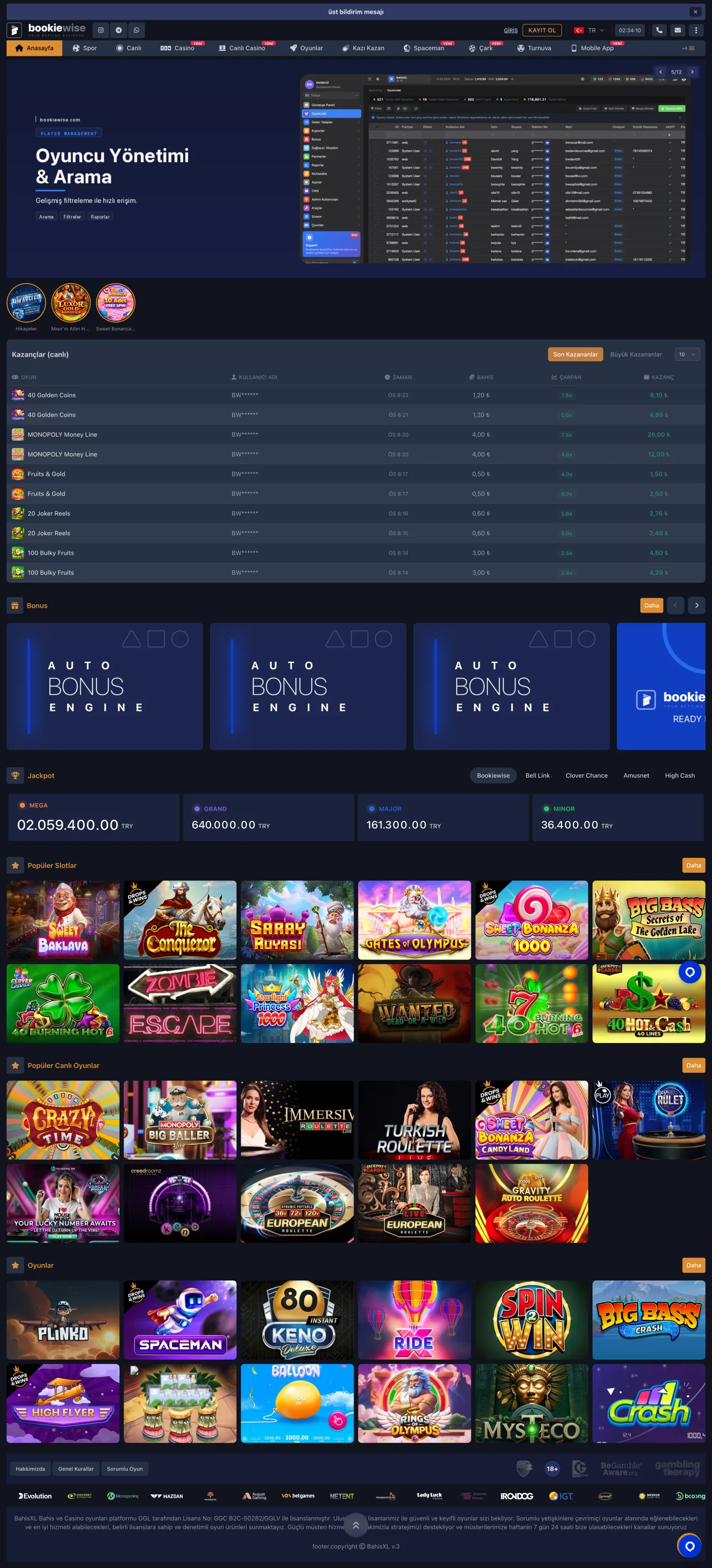 BC Frontend — homepage